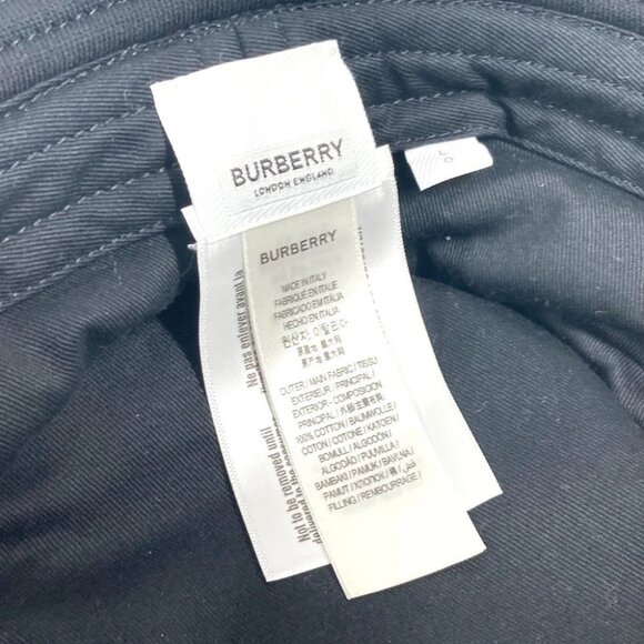 BURBERRY 8050066 logo hat hat bucket hat bob hat hat cotton Black main image 11